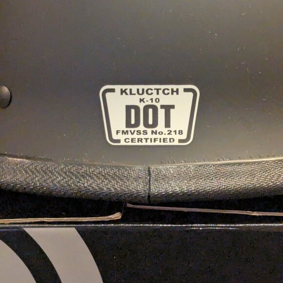 NEW Klutch K-10 Dot MATTE BLACK Motorcycle Helmet in size XL - Picture 8 of 8